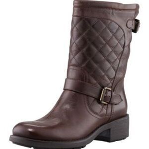 Aquatalia by Marvin K. Sweetness Short Quilted Moto BootEspresso 6 Ankle Boots